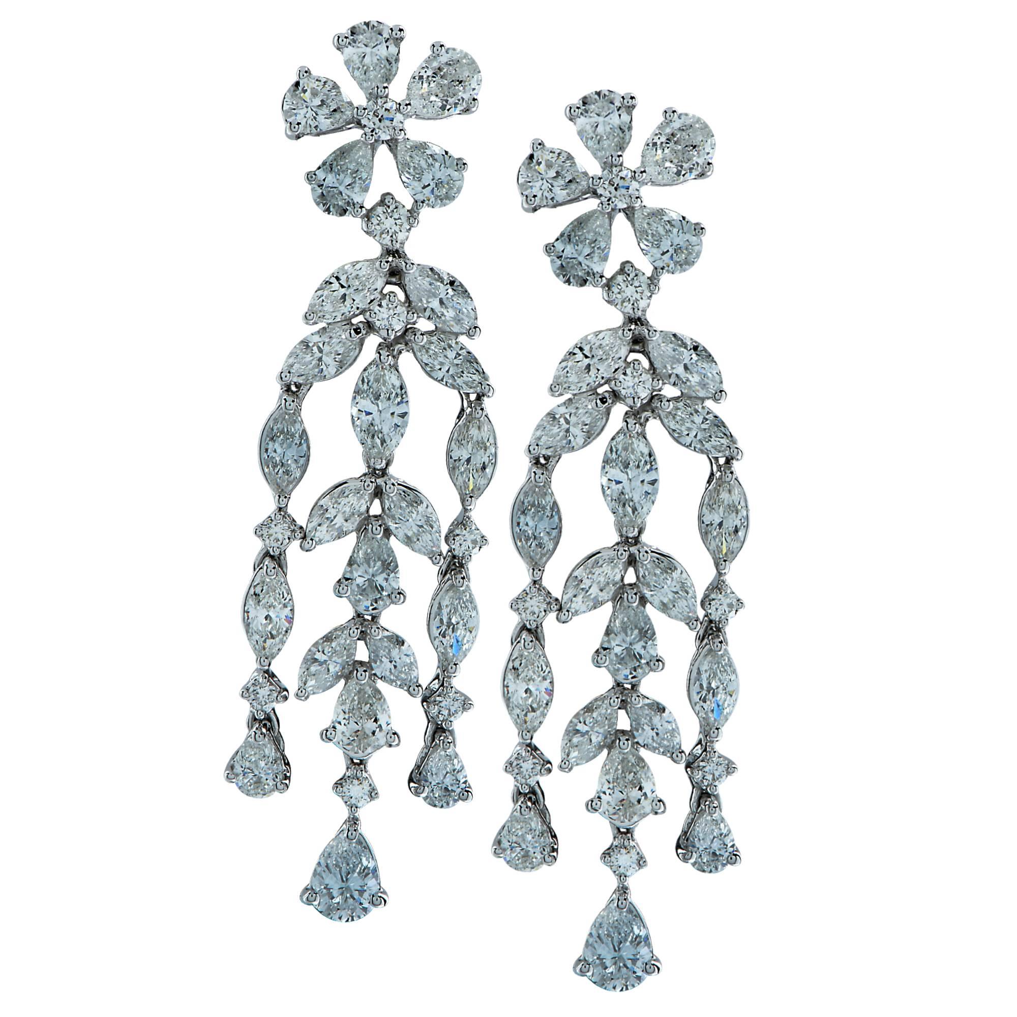 5 Carat Diamond Dangle Earrings