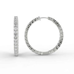 5 Carat Diamond Hoop Earrings