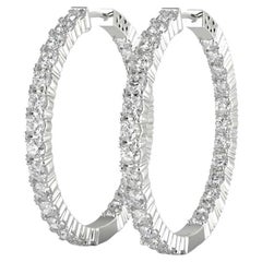 5 Carat Diamond Hoop Earrings