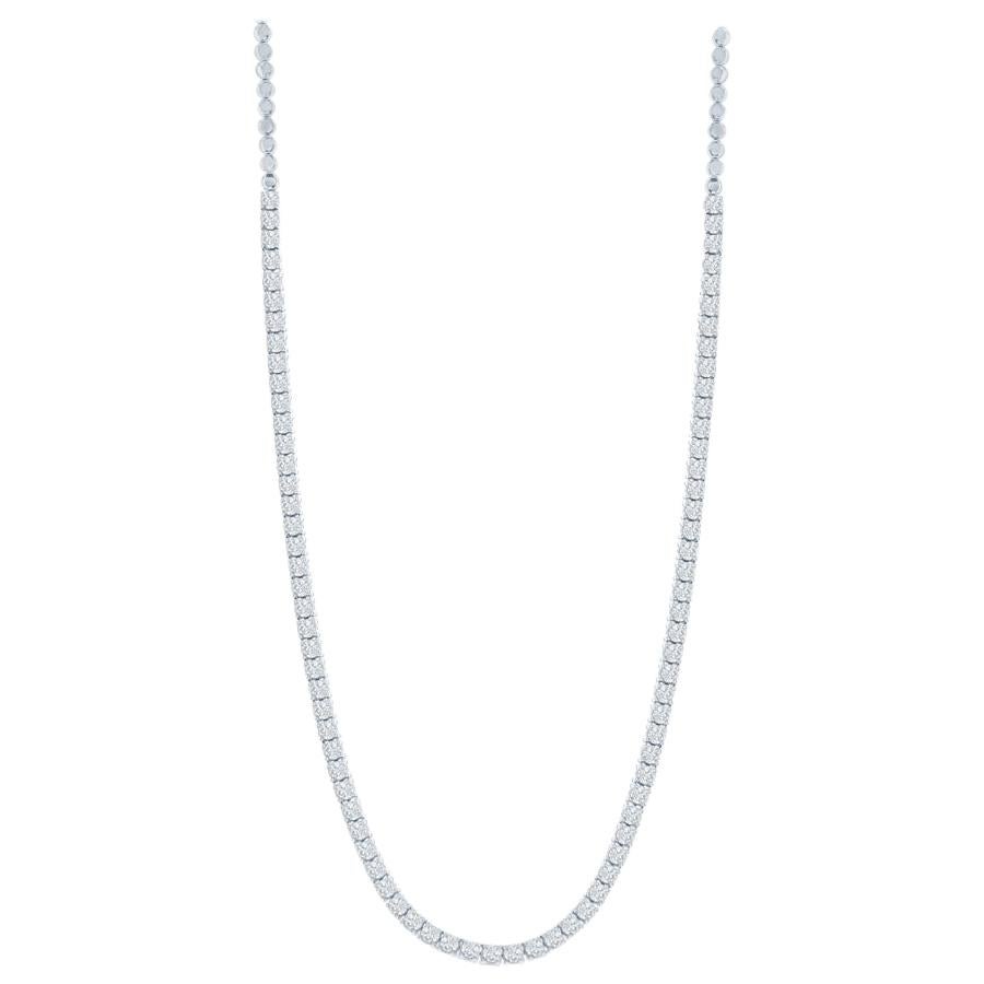 5 Carat Diamond Necklace Halfway For Sale