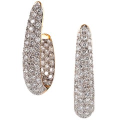 5 Carat Diamond Oval Hoops