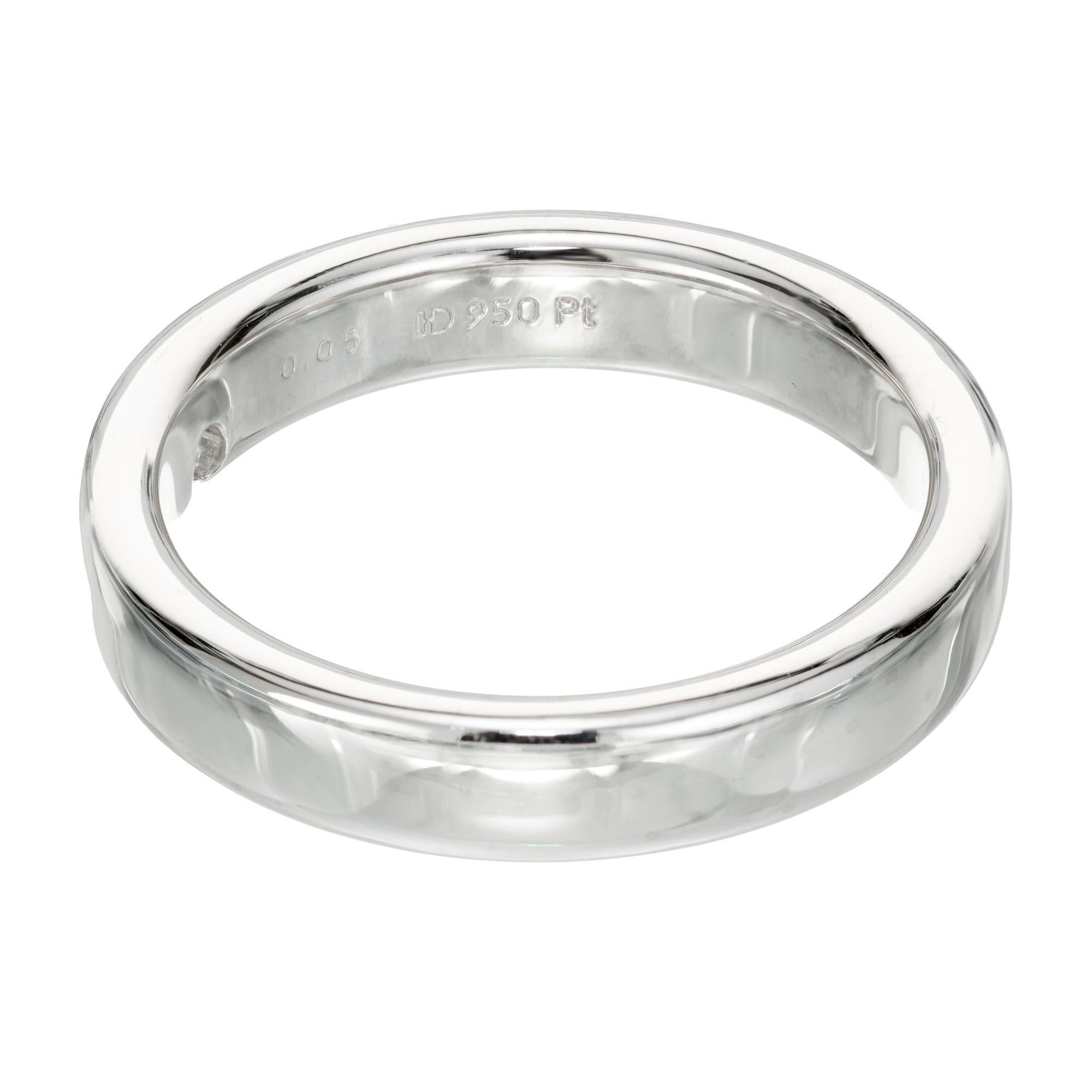 Alliance pour homme en platine avec diamants de 0,5 carat Pour hommes en vente