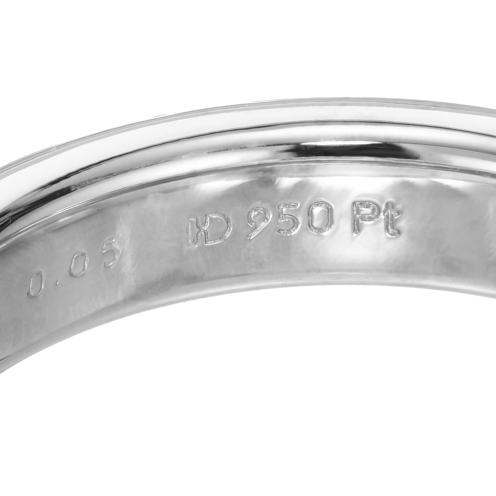Round Cut .5 Carat Diamond Platinum Men's Wedding Band Ring For Sale