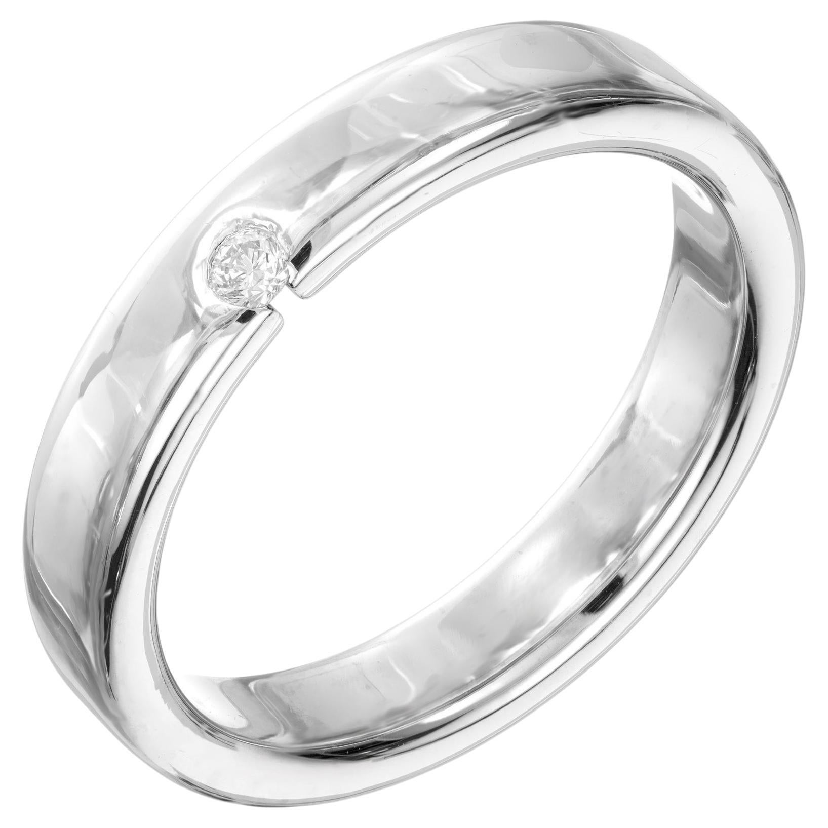 Alliance pour homme en platine avec diamants de 0,5 carat