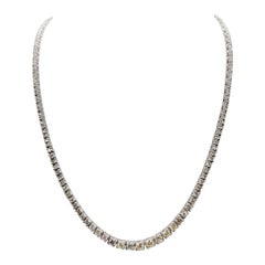 5 Carat Diamond Riviera Tennis Necklace in 14 Karat White Gold – 17 Inches