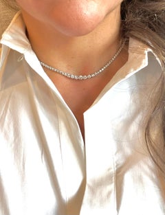 5 Carat Diamond Riviera Tennis Necklace Platinum