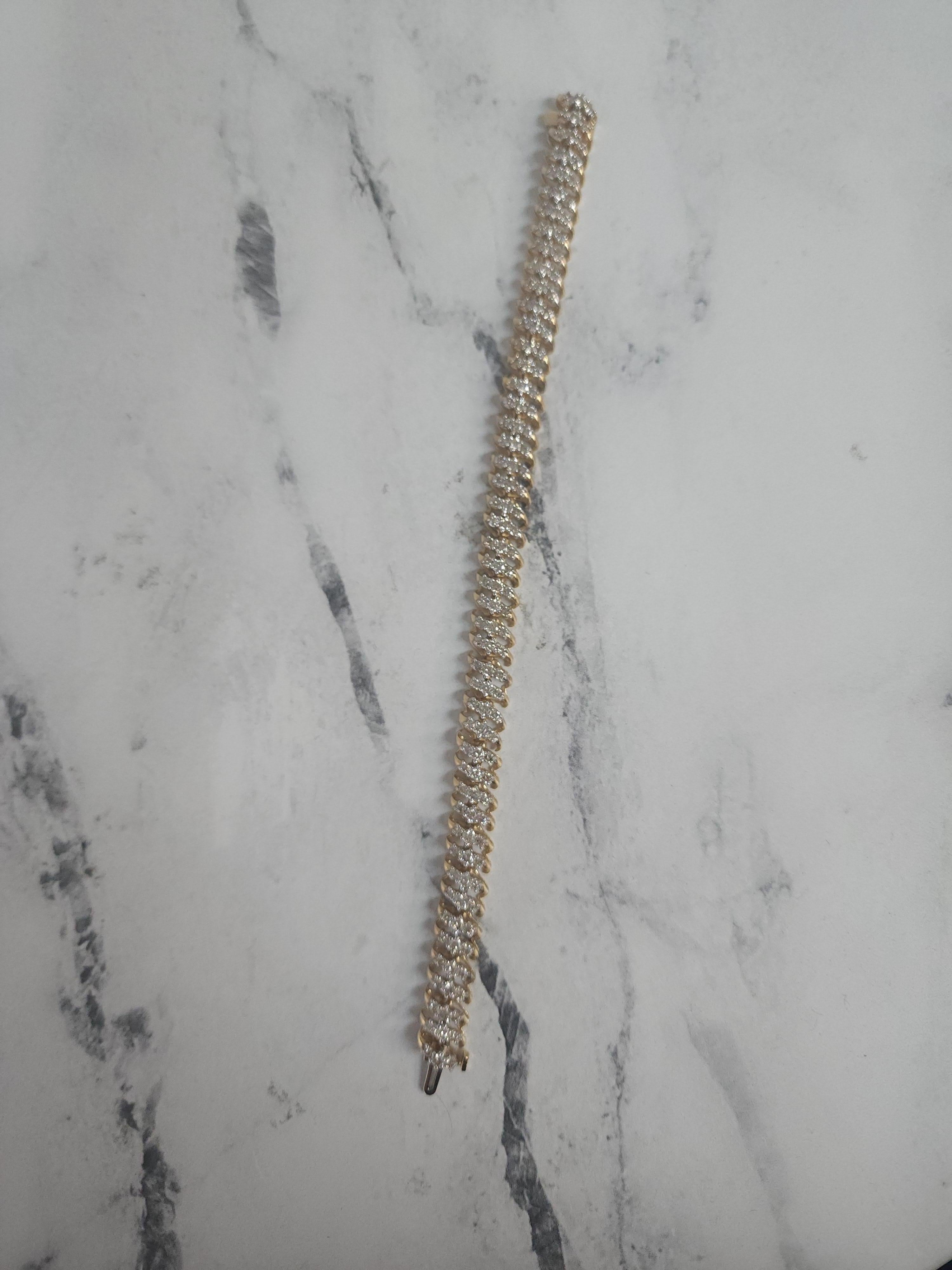 Pulsera de tenis con diamantes de 5 quilates Corte redondo en venta