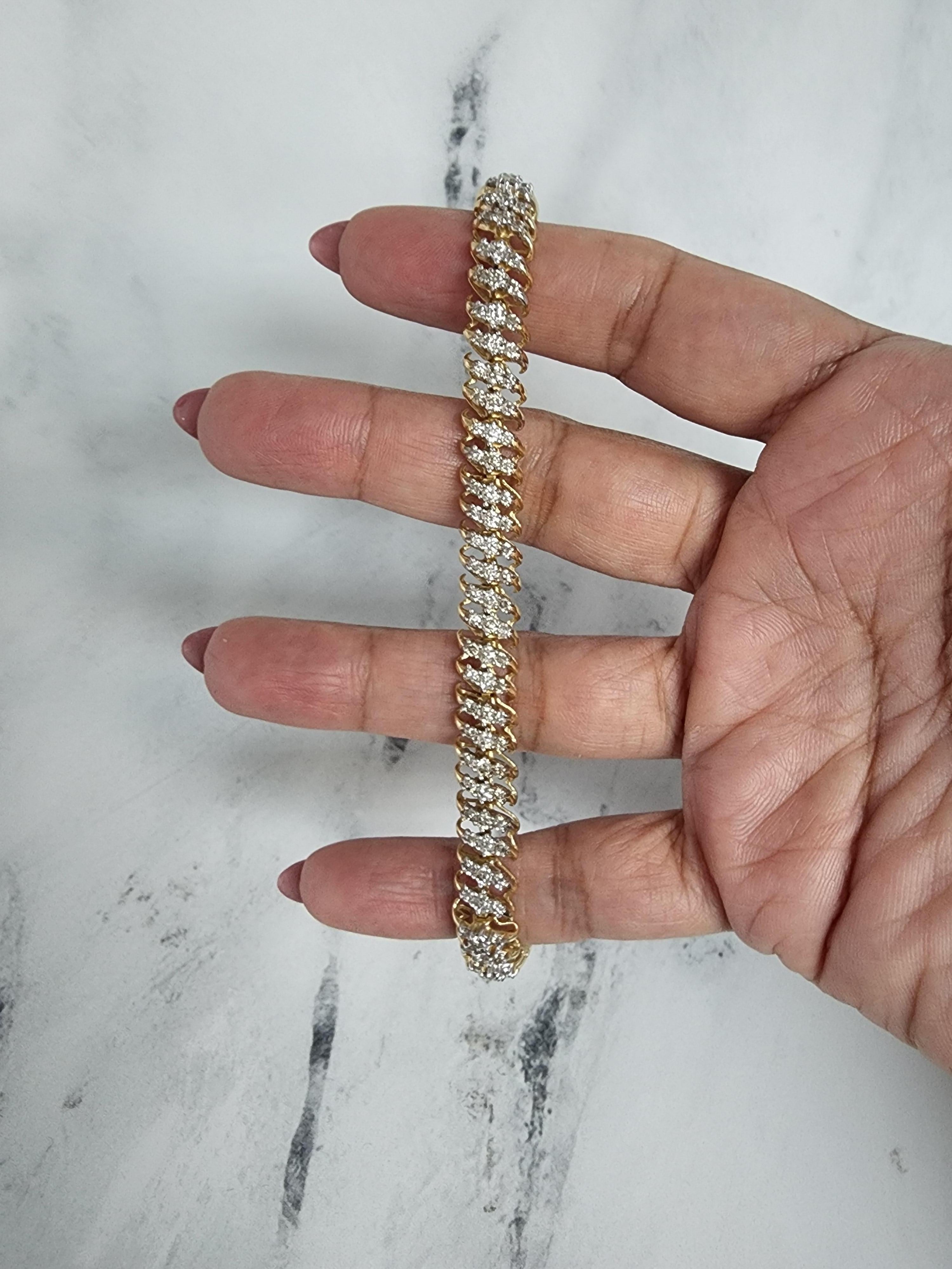 Pulsera de tenis con diamantes de 5 quilates en Nuevo estado para la venta en Sugar Land, TX
