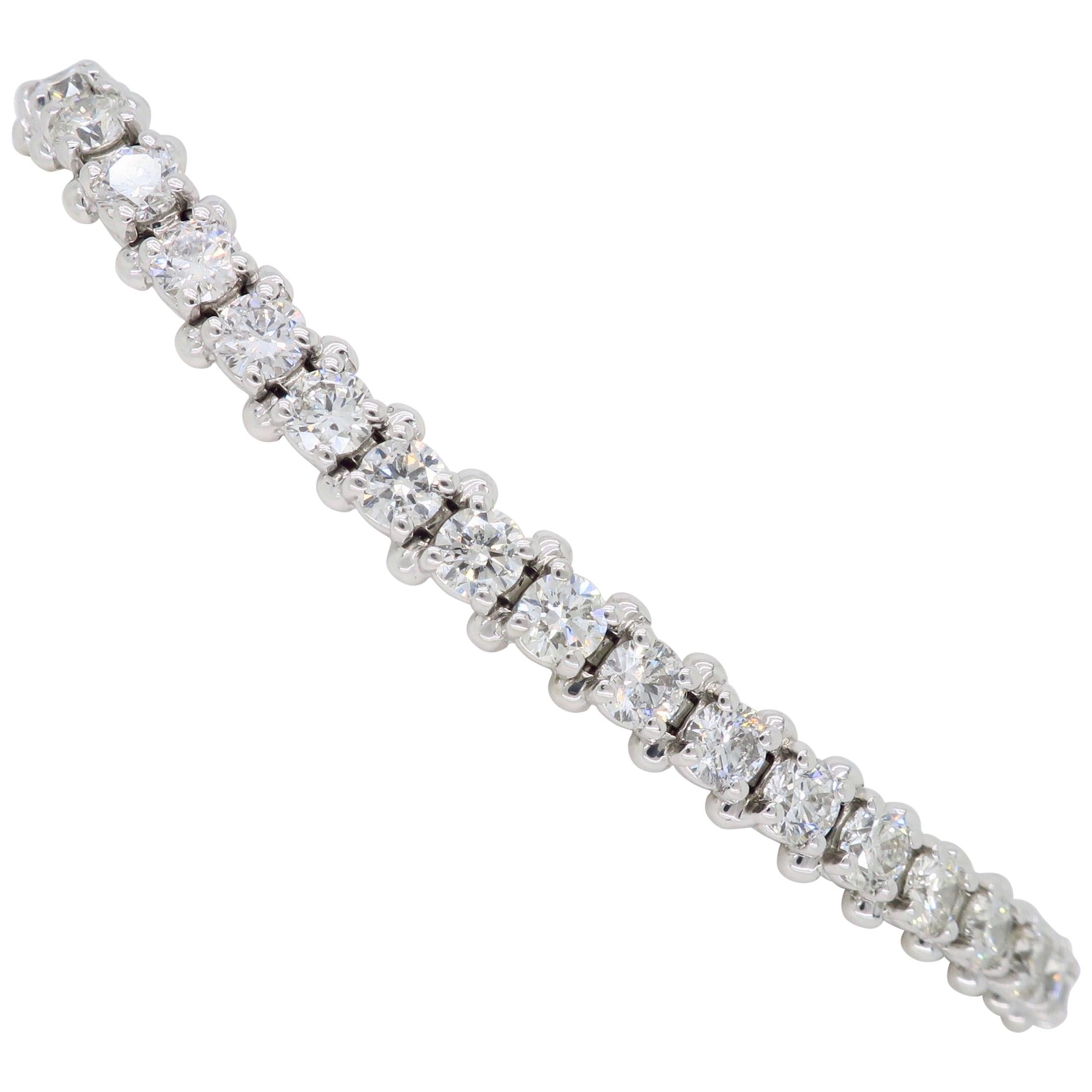 5 carat Diamond Tennis Bracelet  18ct White Gold  Culet Jewellery