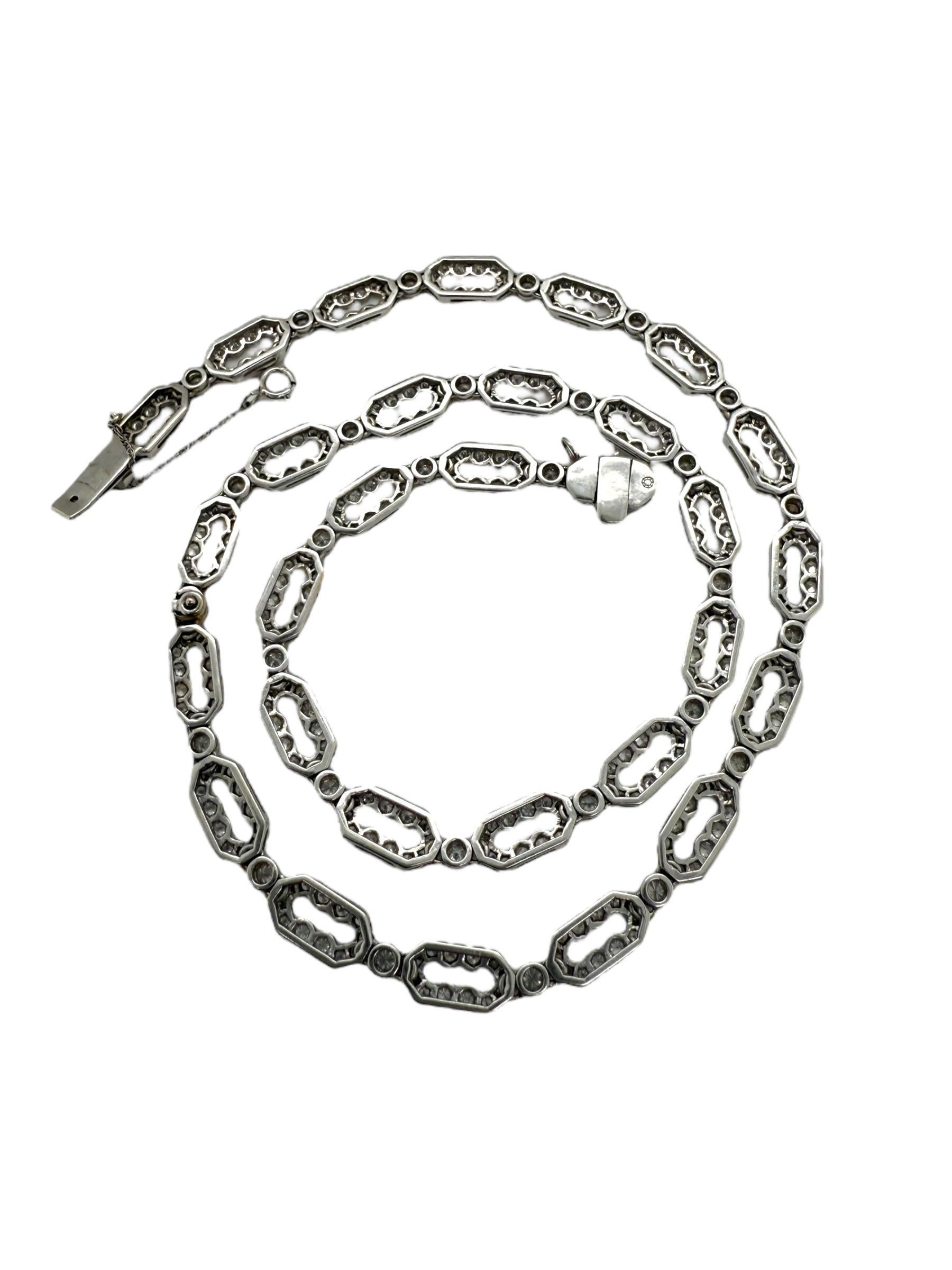 5 Carat Diamond Tennis Necklace 18K White Gold 3