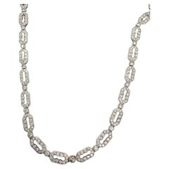 Collana Tennis con diamanti da 5 carati in oro bianco 18 carati