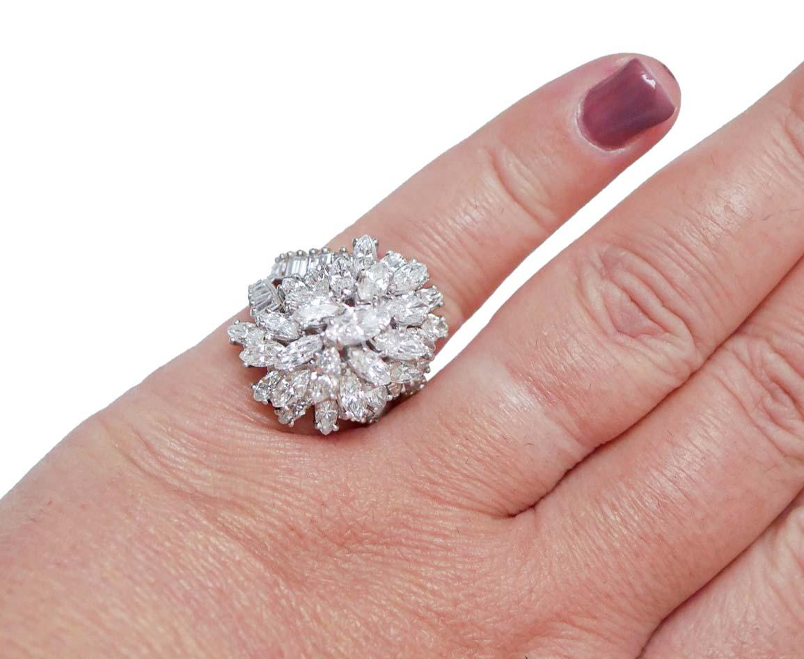 5 Karat Diamanten, Platinring. im Zustand „Gut“ im Angebot in Marcianise, Marcianise (CE)