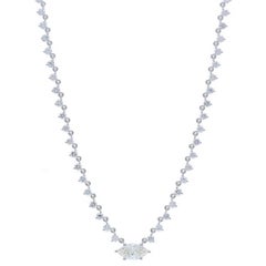 5 Carat Diamonds Timeless Tennis Neckalce in 18K White Gold