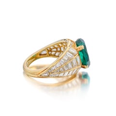 5 Carat Emerald-cut Statement 14K White Gold Radiant Elegance
