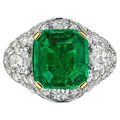 5 Carat Emerald-cut Statement 14K White Gold Radiant Elegance