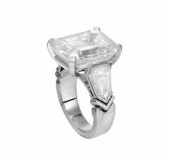 5 Carat Emerald-cut Statement / F color SI 14K White Gold Diamond Ring