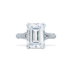 5 Carat Emerald-cut Statement FL/IF 14K White Gold Purity in Perfection