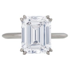5 Carat Emerald-cut Statement FL/IF 14K White Gold Purity in Perfection