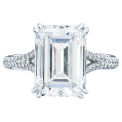 5 Carat Emerald-cut Statement FL/IF 14K White Gold Purity in Perfection