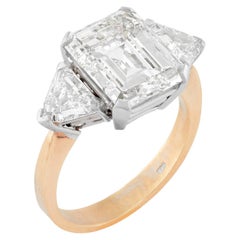5 Carat Emerald-cut Statement / I color VS 14K White Gold Refined Grandeur