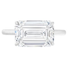 5 Carat Emerald-cut Statement Type IIa 14K  Refined Grandeur  Diamond Ring