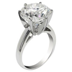 Anillo de diamante brillante redondo F SI de 5 quilates  Una declaración atemporal GIA