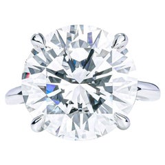 Bague à diamant rond brillant de 5 carats F VS  Une déclaration intemporelle GIA