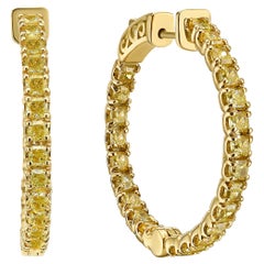 Cerchi con diamante giallo intenso da 5 carati