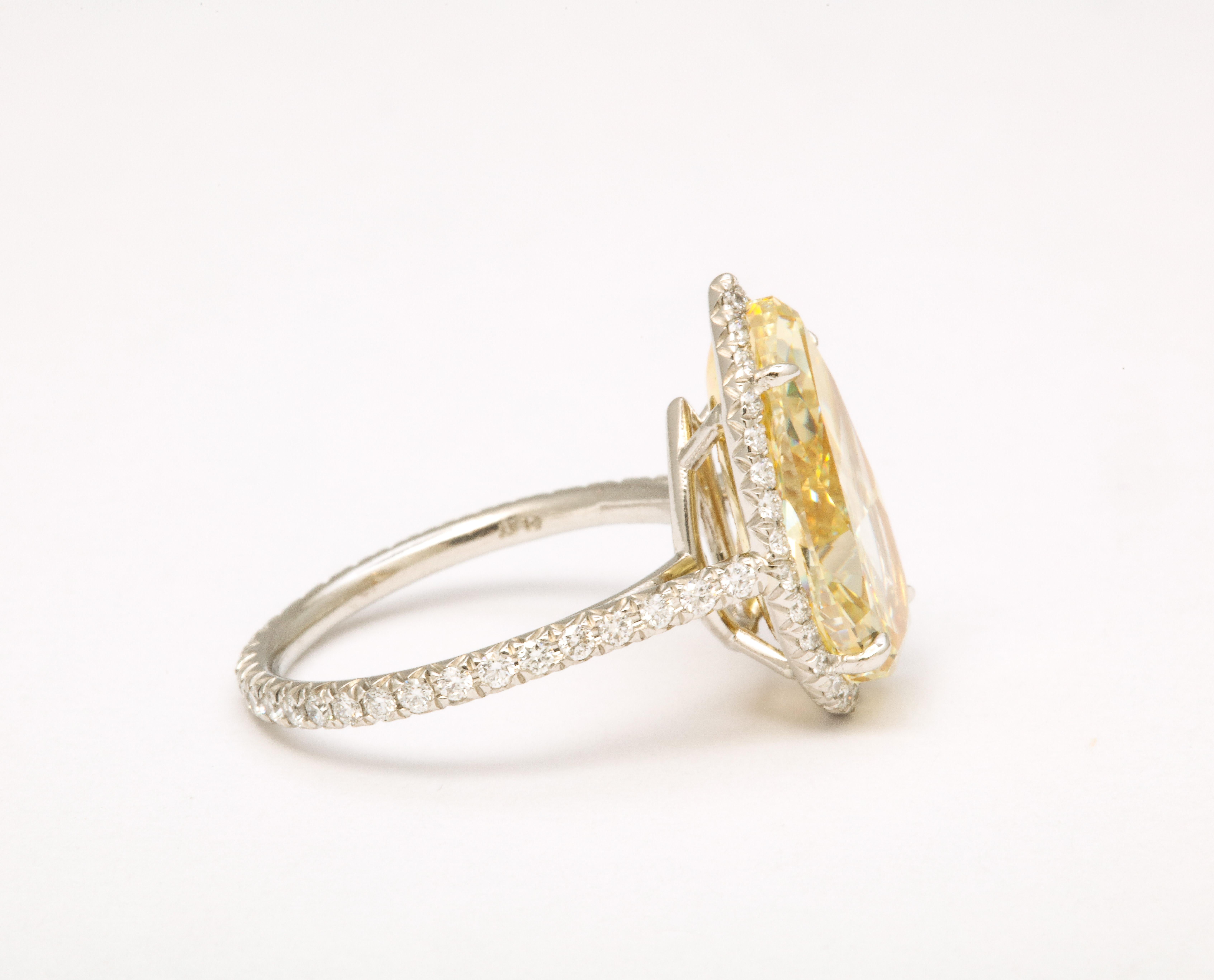 5 carat pear diamond ring