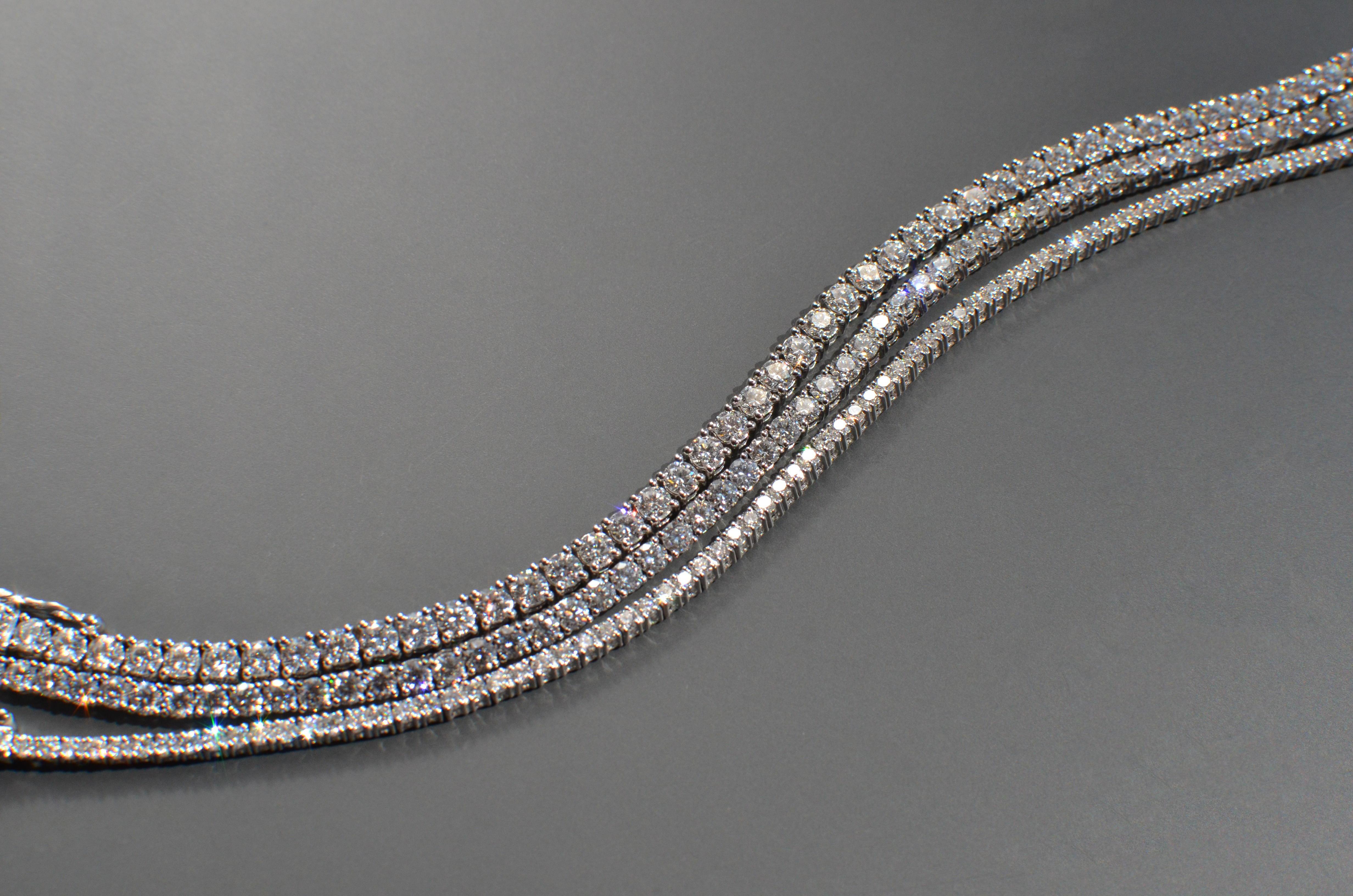 5 Carat Lab Grown Diamond Tennis Bracelet 14k White Gold E-F, VS1 2