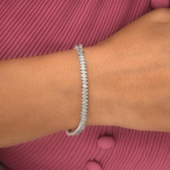 Spectrum Jewels 5 Carat Marquise SI/H Diamond 14K White Gold Tennis Bracelet