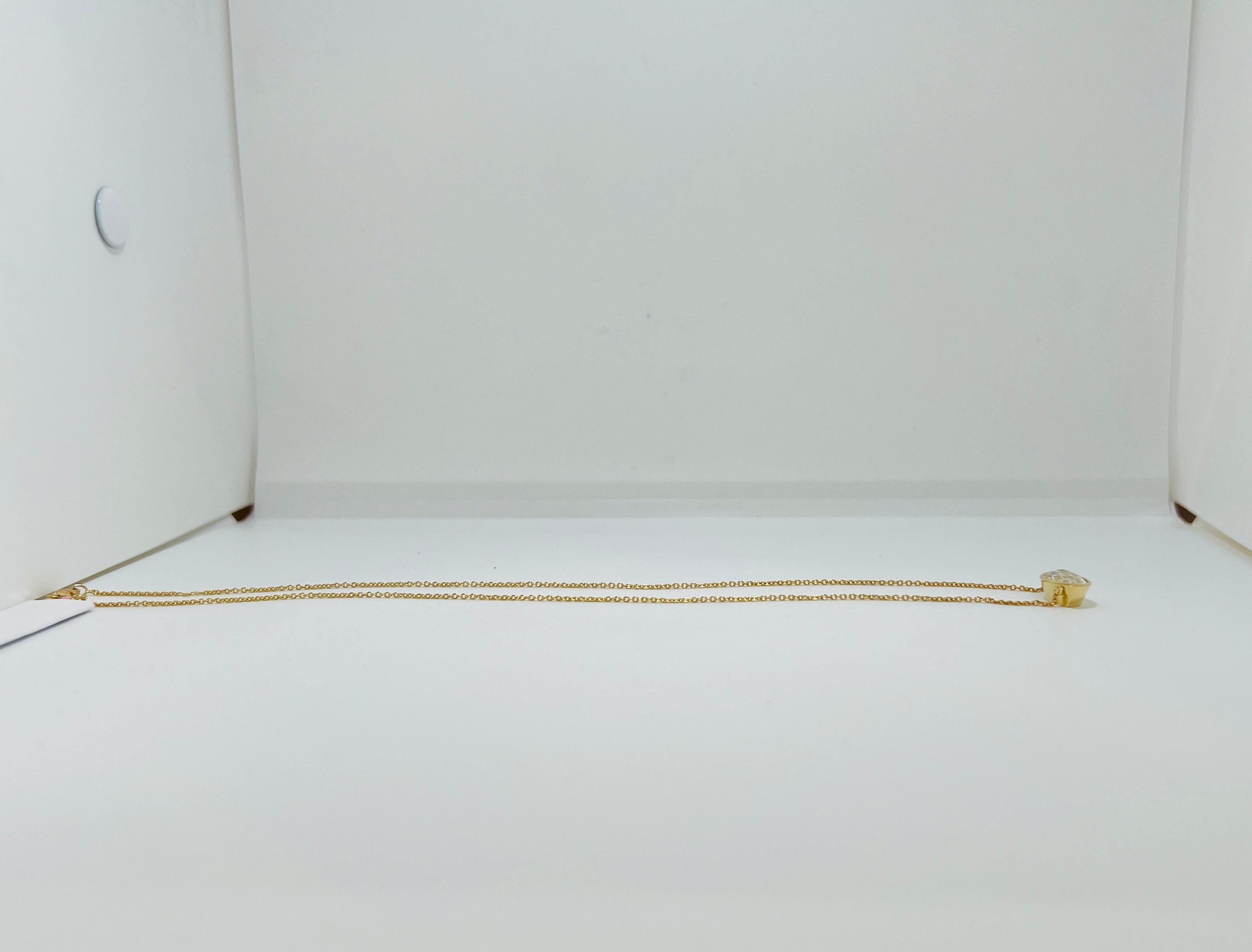 Collar Bisel Este Oeste de Diamantes Marquesa de 5 Quilates en Oro Amarillo de 18 K en venta 2