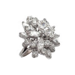5 Carat Marquise Platinum Cocktail Ring