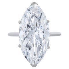 5 Carat Marquise Statement Brilliant White / F color VVS 14K White Gold