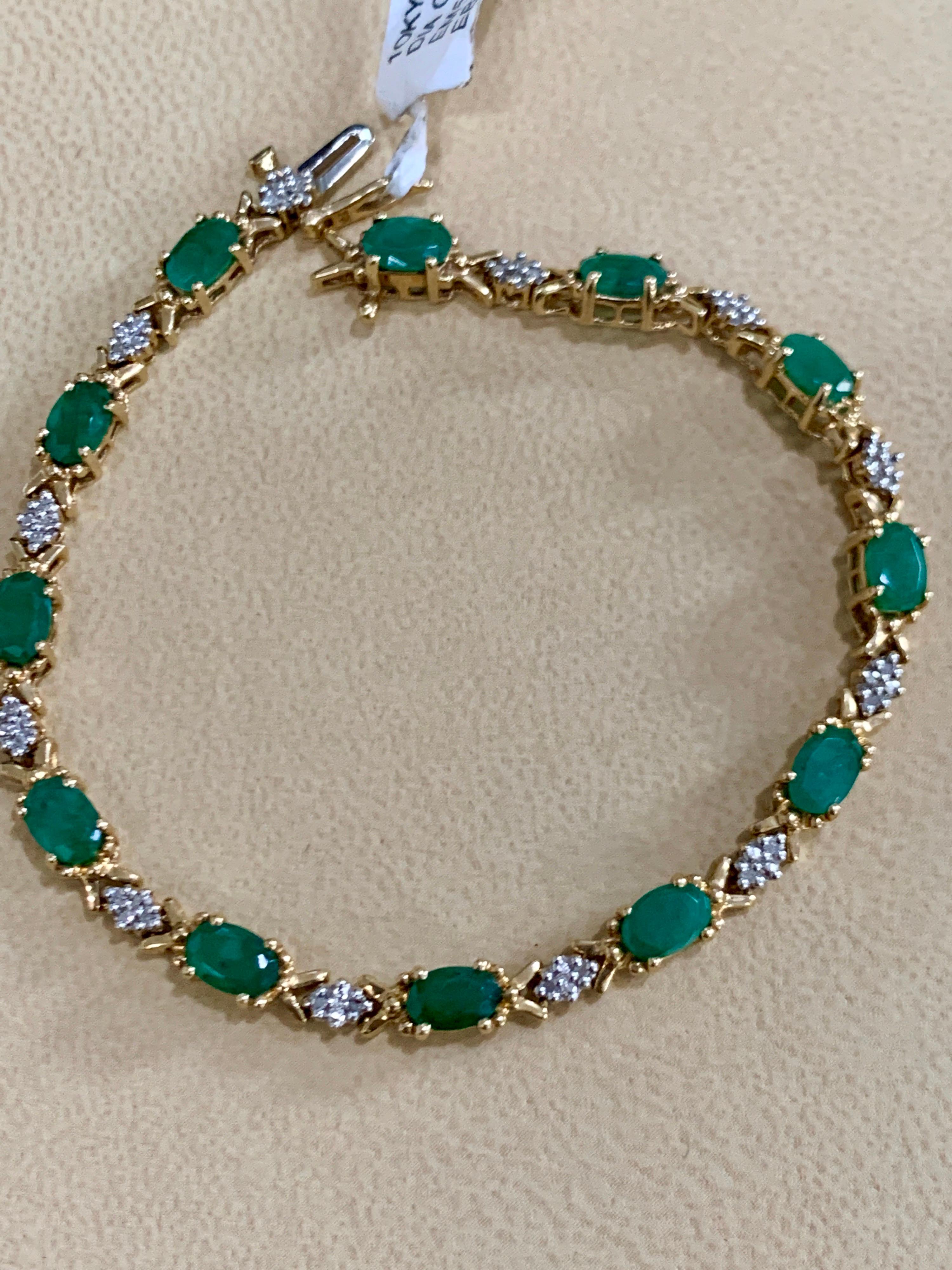emerald tennis bracelet gold