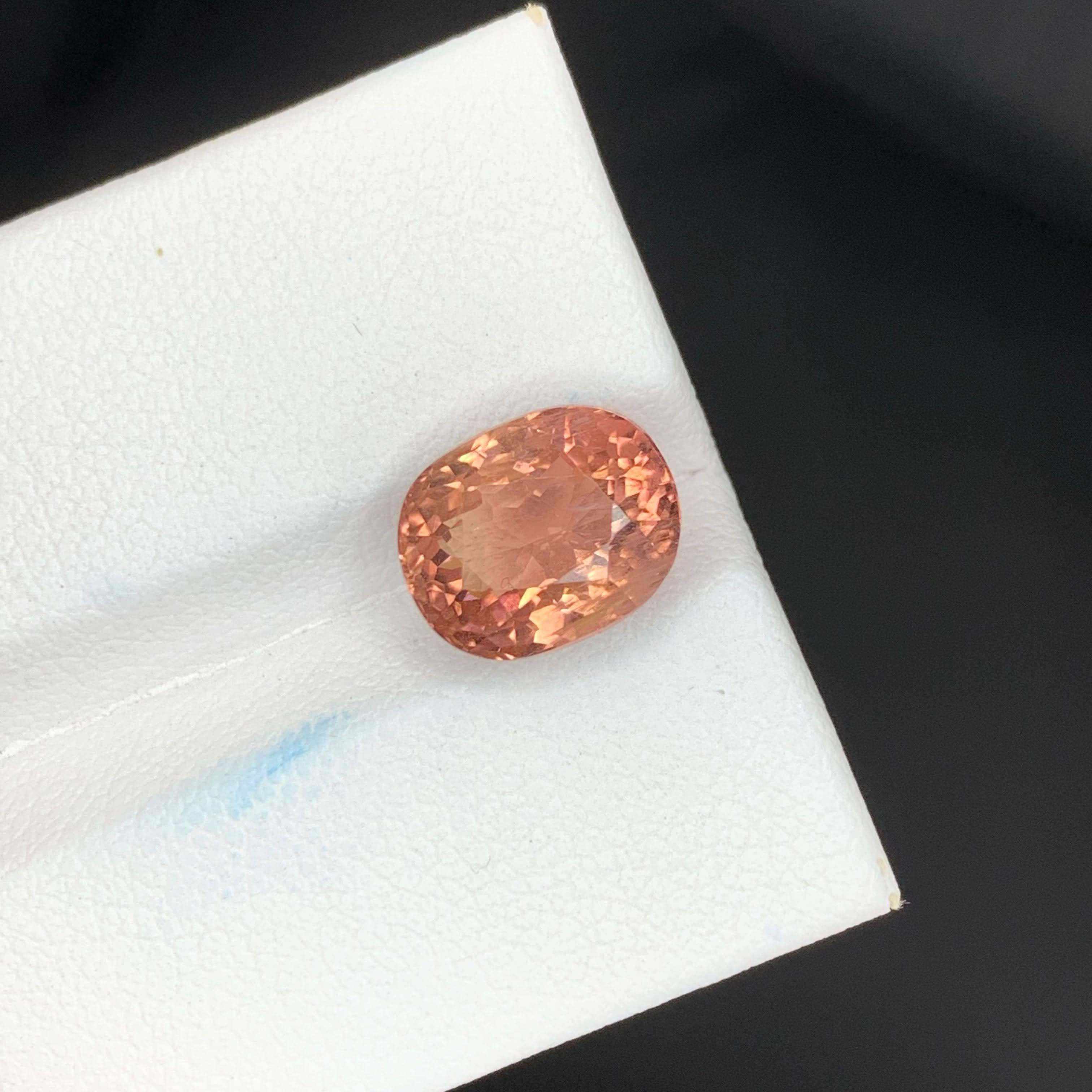 5 Karat Natürlicher loser Pfirsich Pinky Turmalin Stein Ovalschliff Afrikanischer Edelstein im Angebot 5