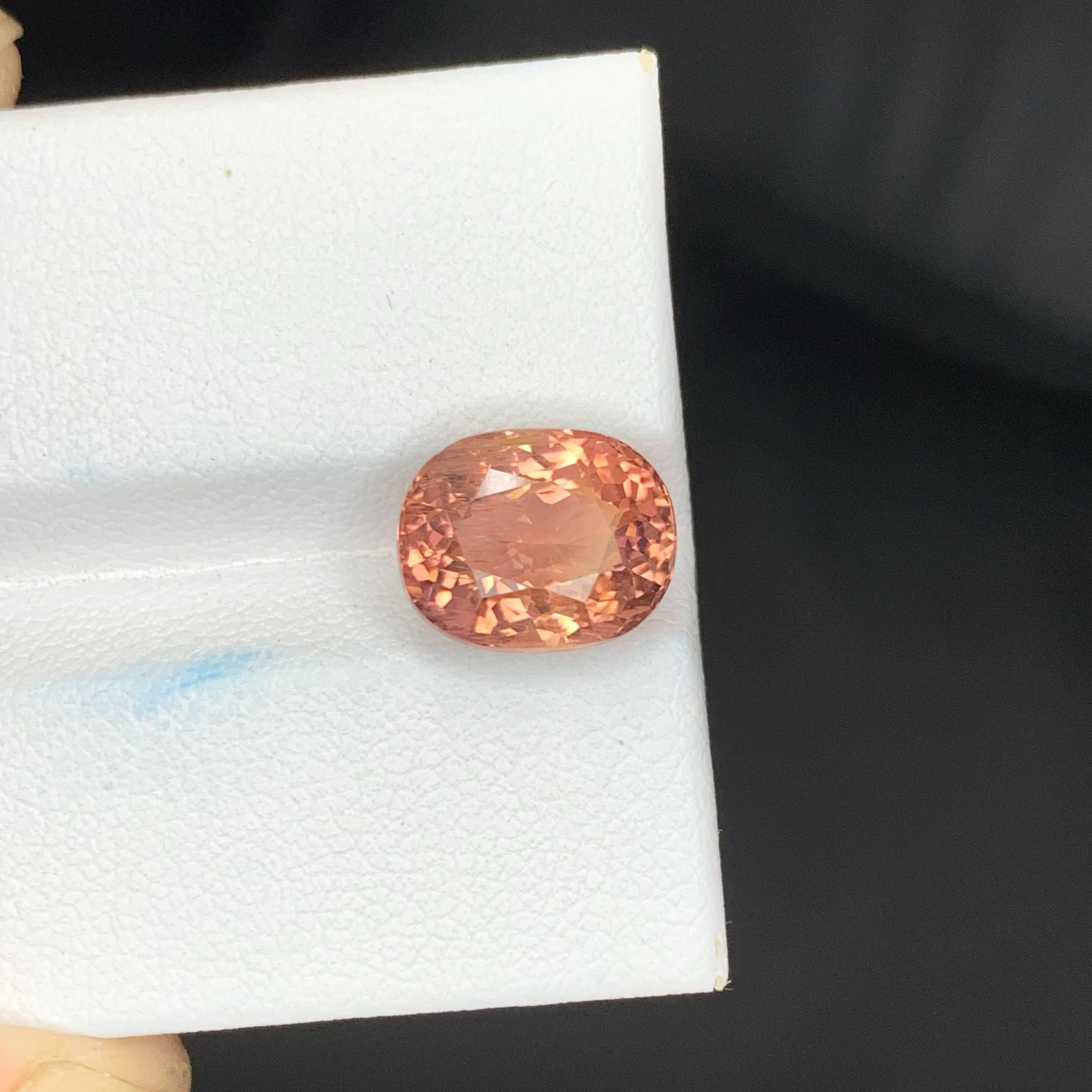 5 Karat Natürlicher loser Pfirsich Pinky Turmalin Stein Ovalschliff Afrikanischer Edelstein im Angebot 6