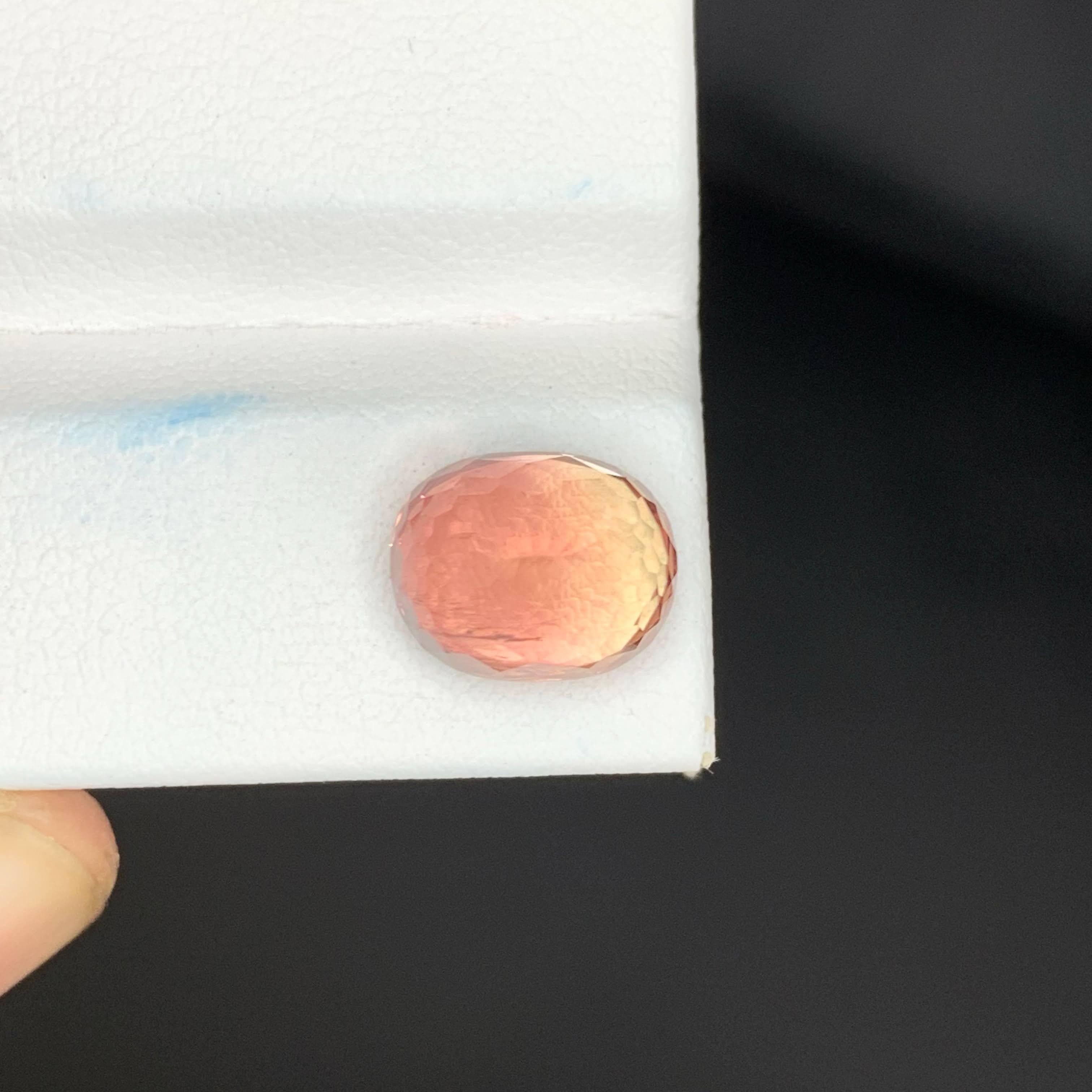 5 Karat Natürlicher loser Pfirsich Pinky Turmalin Stein Ovalschliff Afrikanischer Edelstein für Damen oder Herren im Angebot