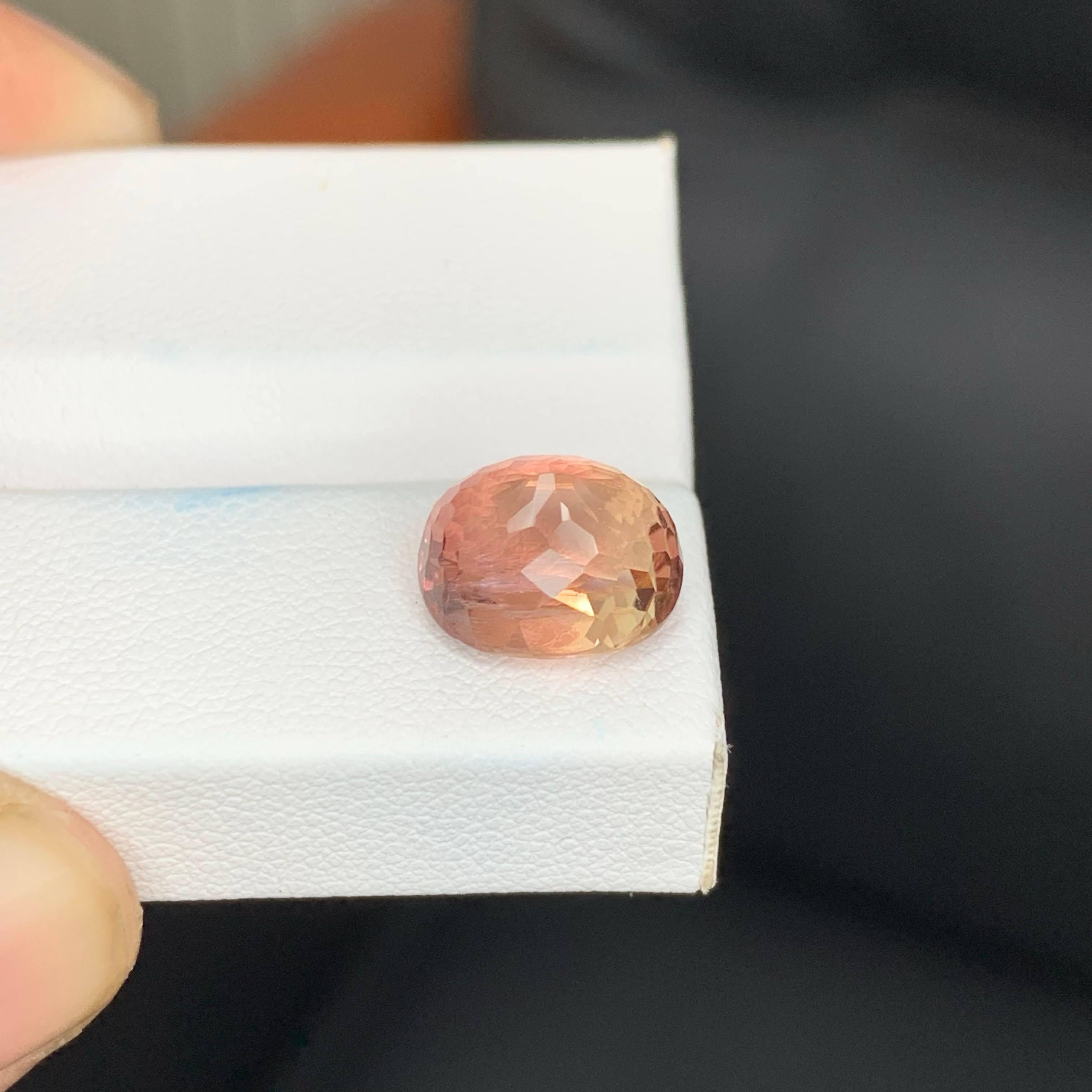 5 Karat Natürlicher loser Pfirsich Pinky Turmalin Stein Ovalschliff Afrikanischer Edelstein im Angebot 1