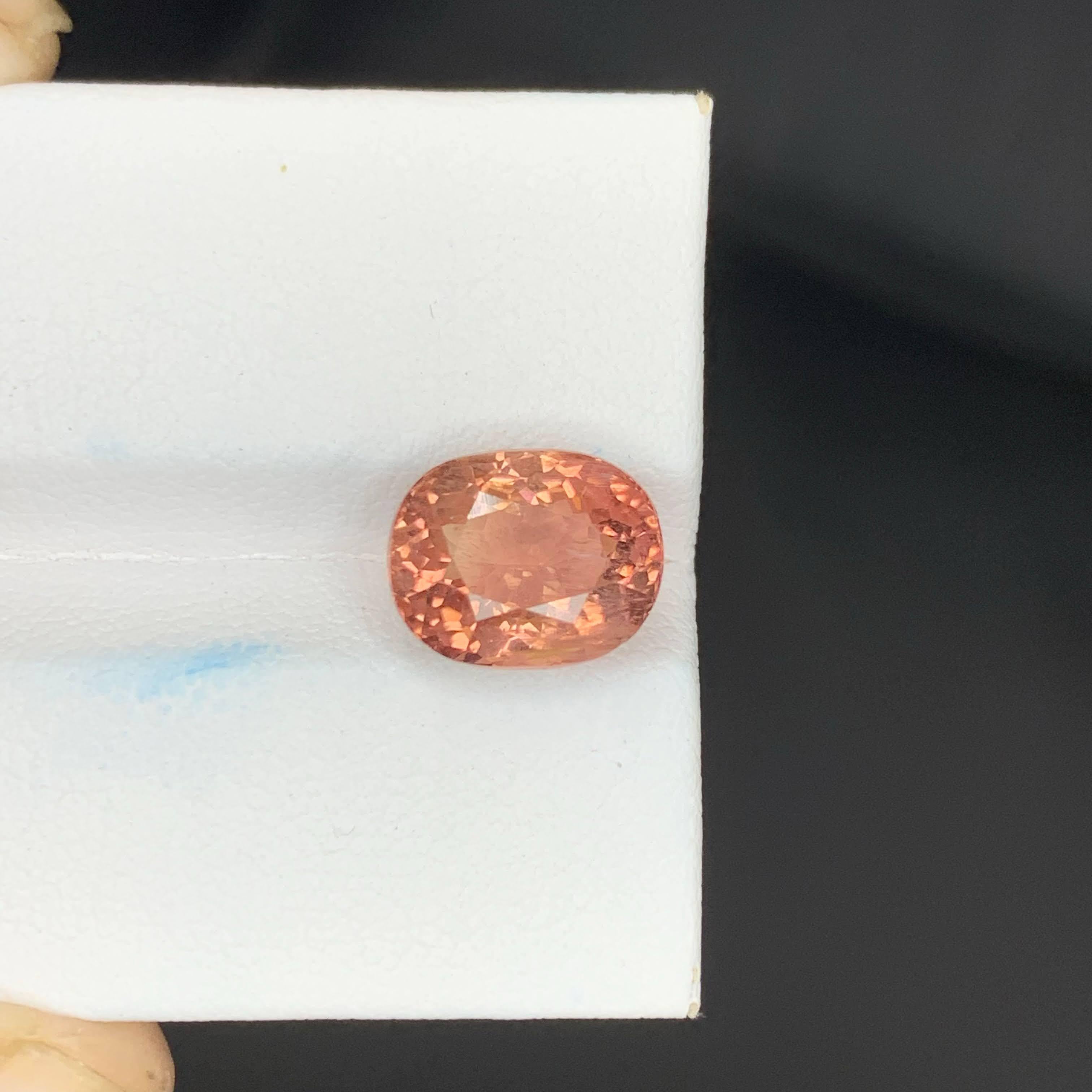 5 Karat Natürlicher loser Pfirsich Pinky Turmalin Stein Ovalschliff Afrikanischer Edelstein im Angebot 2