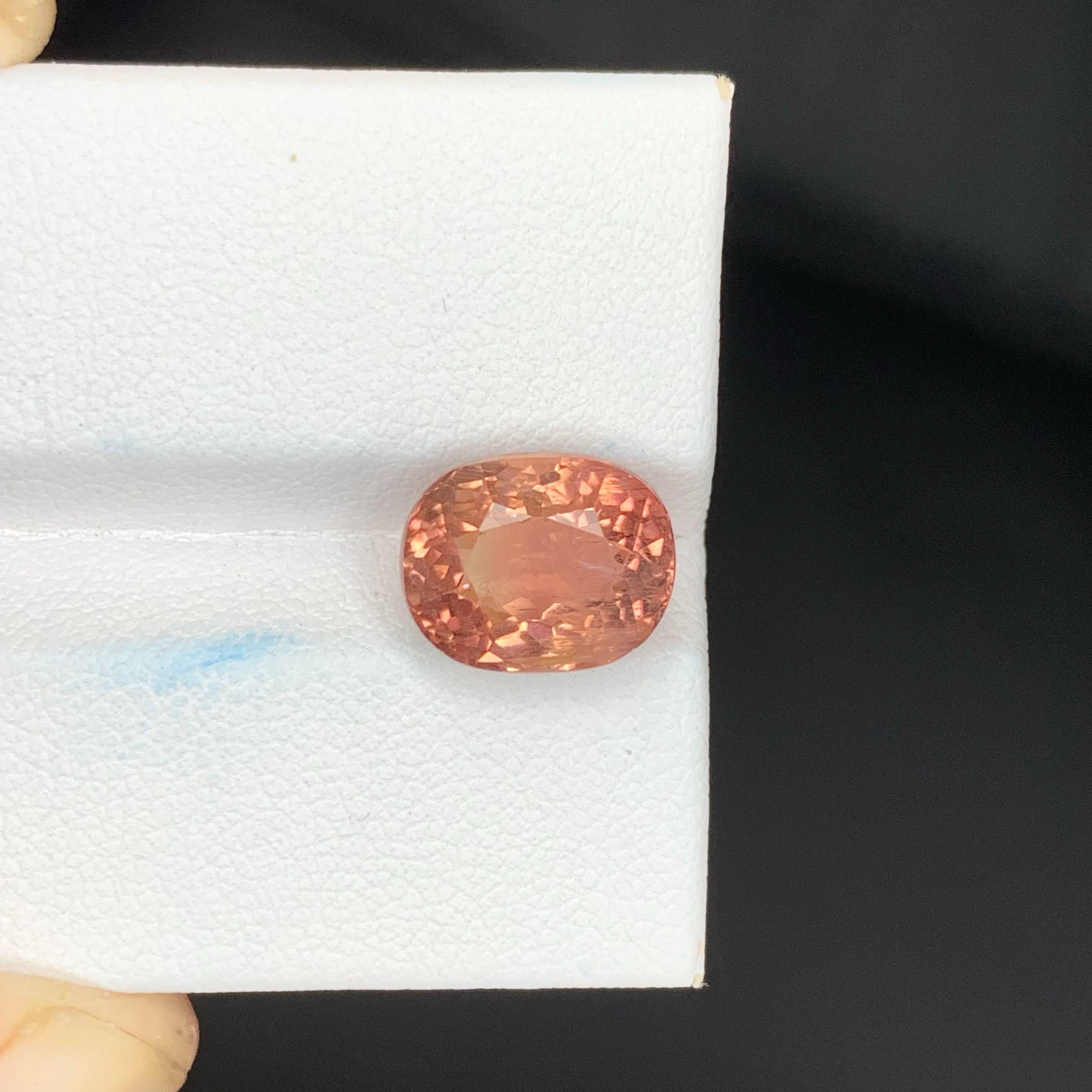 5 Karat Natürlicher loser Pfirsich Pinky Turmalin Stein Ovalschliff Afrikanischer Edelstein im Angebot 3