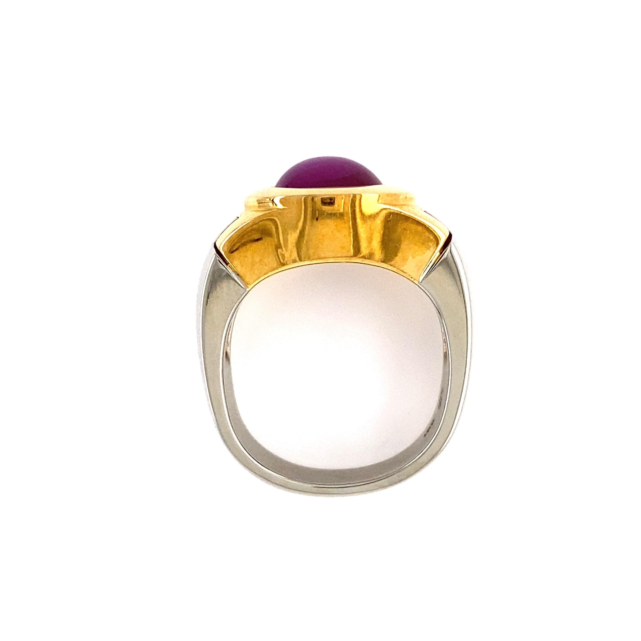 5 Carat No Heat Star Ruby GIA Men’s 2-Tone Gold Ring Estate Fine Jewelry 1