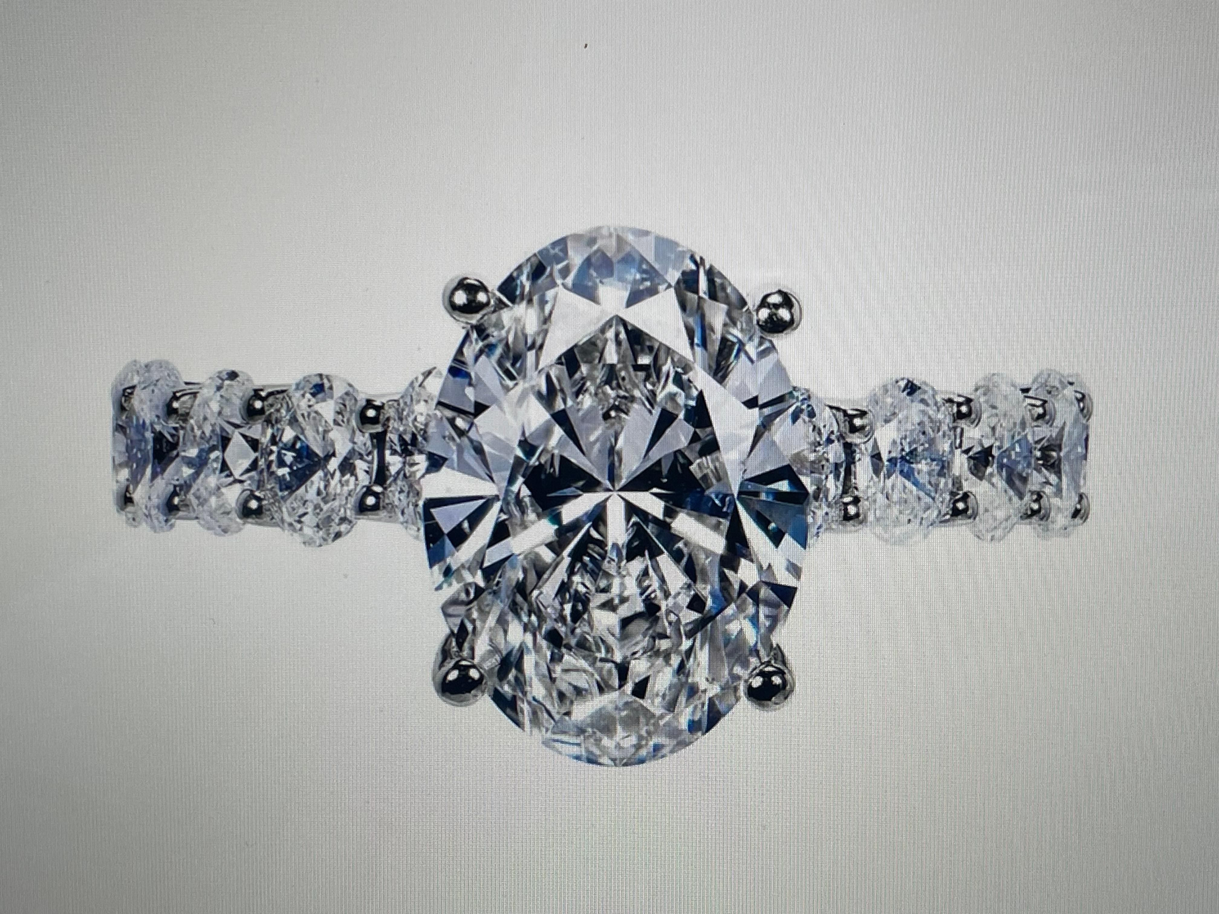 5 carat oval engagement ring