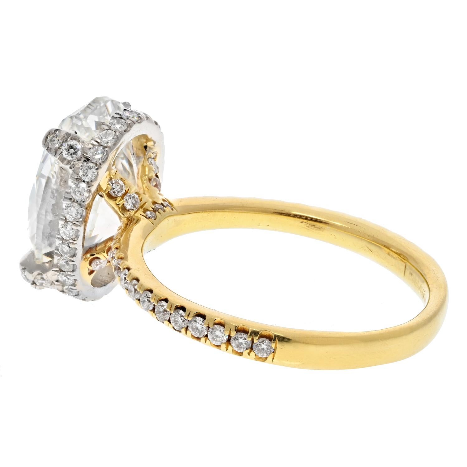 5 carat oval diamond ring on hand