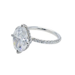 5 Carat Oval Diamond Ring Brilliant 18K Gold Refined Grandeur Collector-Grade