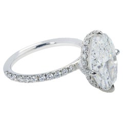 5 Carat Oval Diamond Ring Brilliant 18K Gold Refined Grandeur Collector-Grade