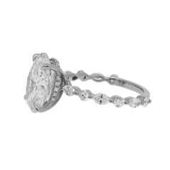 5 Carat Oval Diamond Ring Brilliant White 18K White Gold Timeless Brilliance
