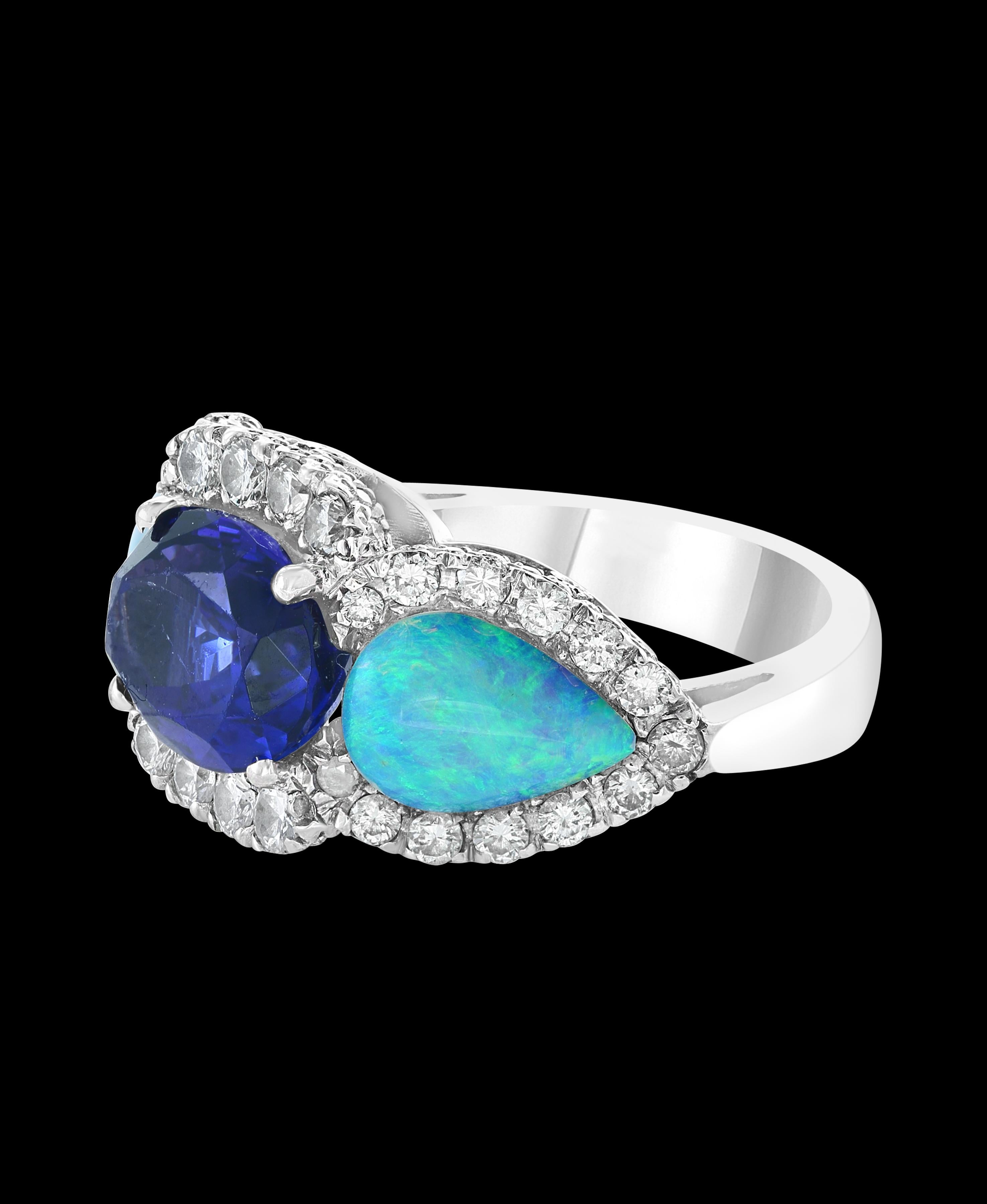 tanzanite opal ring