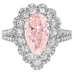 5 Carat Pear Shape Diamond Engagement Ring Certified FIOP VS1