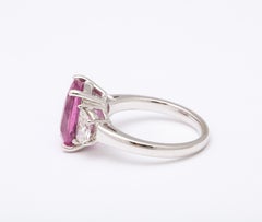 5 Carat Pink Sapphire and Diamond Ring
